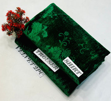 KOREAN VELVET 2PC KT-35 ( Dark Green )