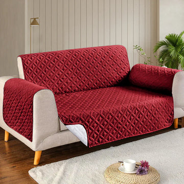 Ultrasonic Sofa Cover  - Maroon
