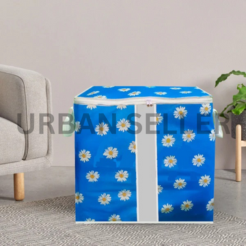 Non Woven Floral Storage Bag - Blue