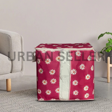 Non Woven Floral Storage Bag - Pink