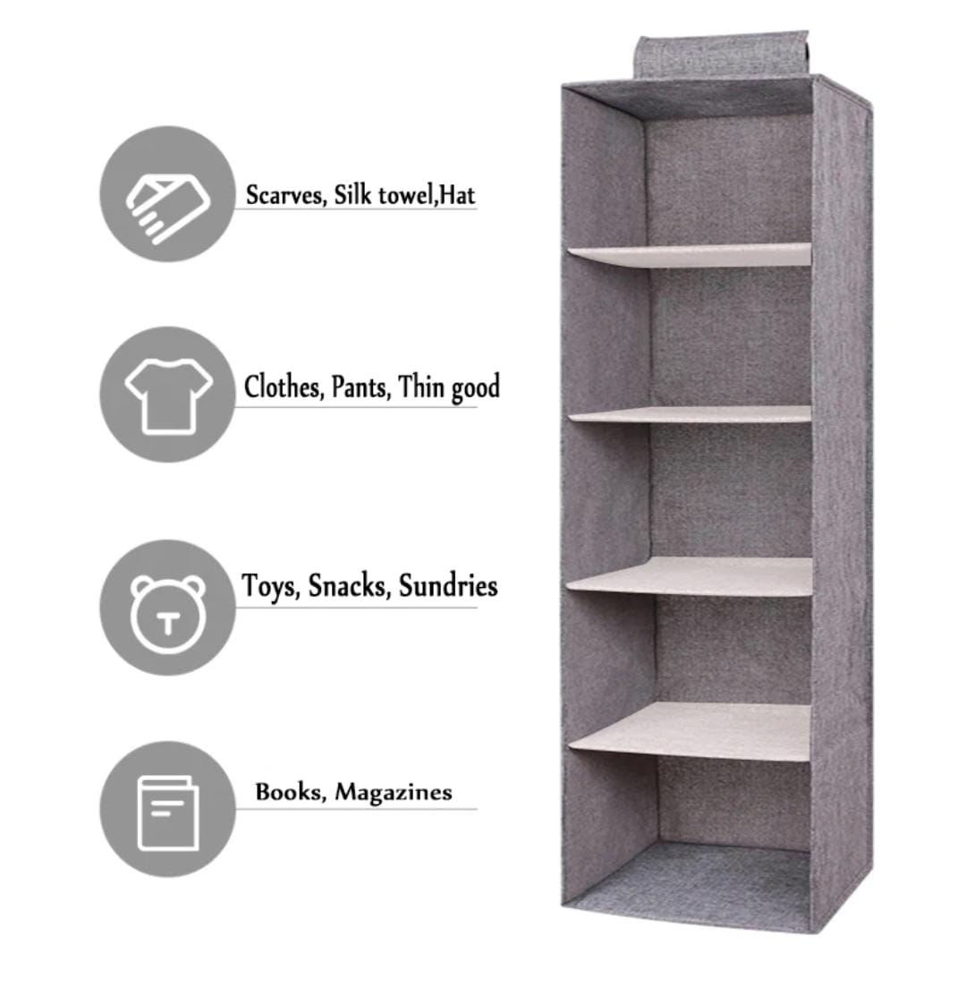 5 Layers Foldable Closet Organizer / Hanging Wardrobe Organizer