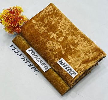 KOREAN VELVET 2PC KT-36 ( Skinny Brown )