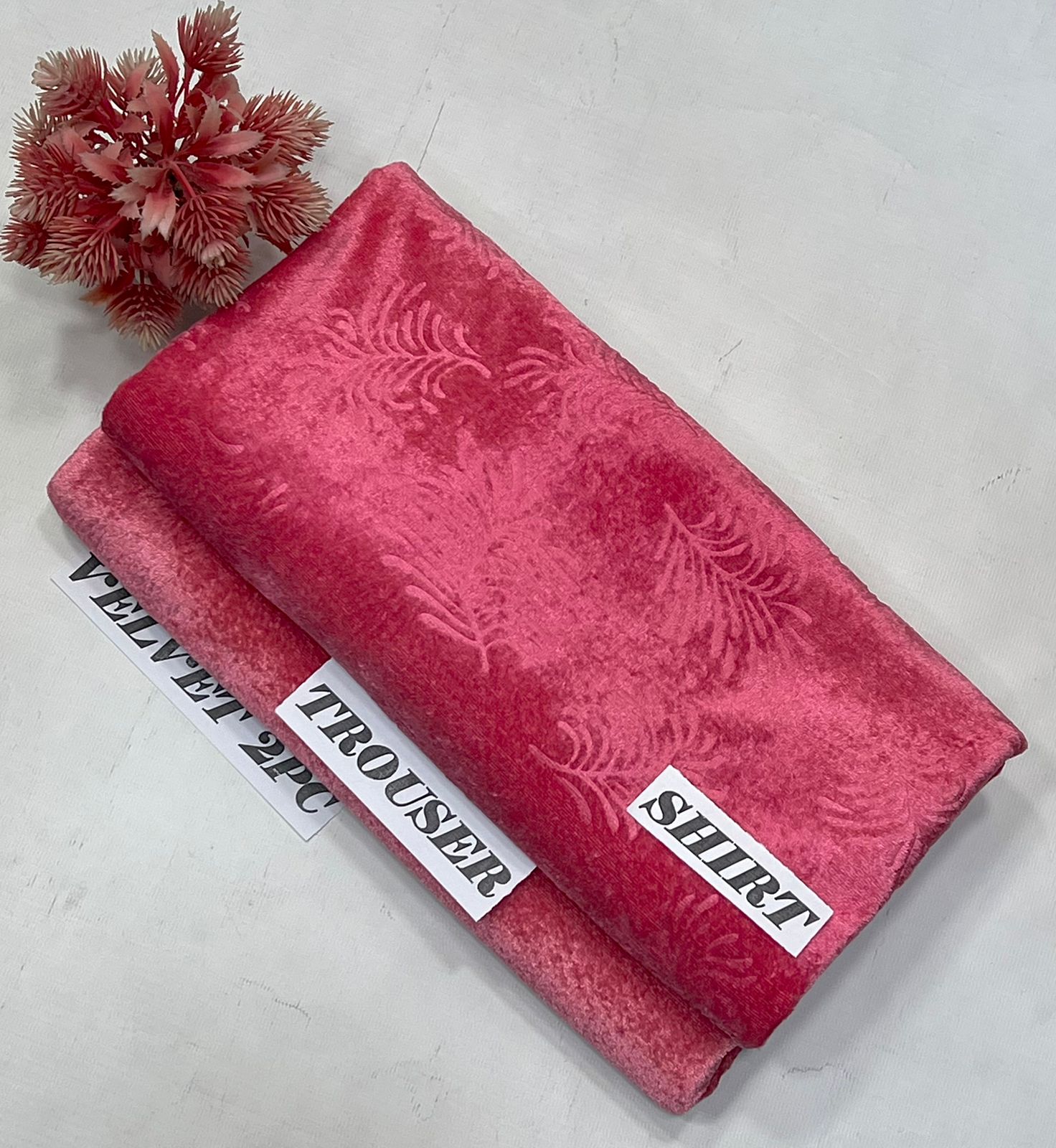 KOREAN VELVET 2PC KT-29 ( Pink 2 )